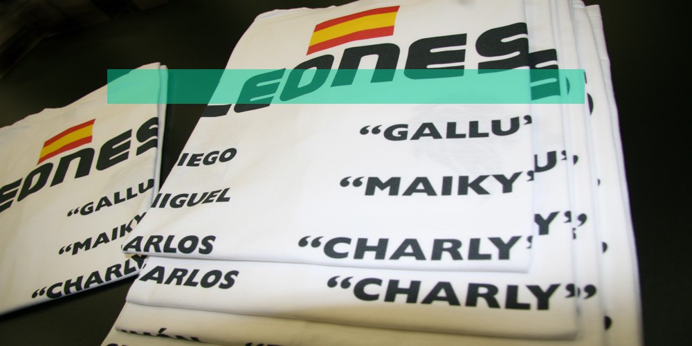 The Green Copy impresión de camisetas para grupo de amigos fiesta leones imprimir Villanueva de la Cañada MADRID